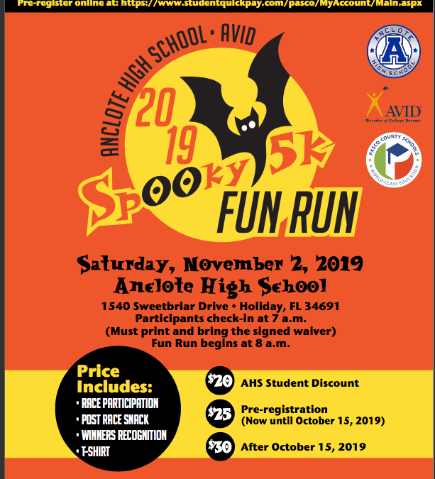 Anclote High School Spooky 5k Fun Run!