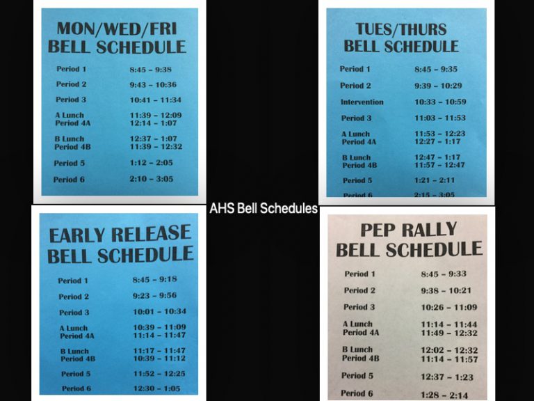 AHS Bell Schedules Anclote High School