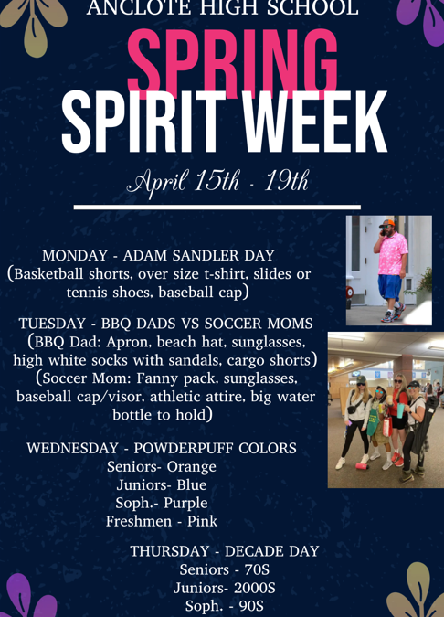 Spirit Week (April 15-19)