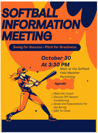 JOIN US FOR THE SOFTBALL INFO MEETING